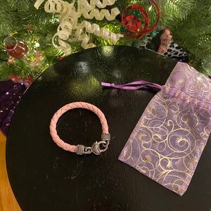 NWOT pink leather bracelet